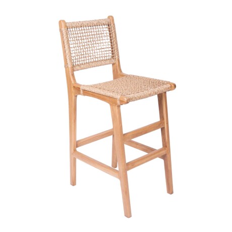 SILLA COMEDOR MADERA NATURAL-BEIGE CURAZAO