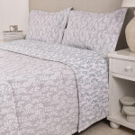 Edredón Amelia Hoja Azul Beige King - Super King