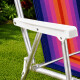 Silla Alta Aluminio Clásica A Rayas VIOLETA Y NARANJA