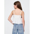 STRAPPY WOV BOW TOP NEW OFF WHITE