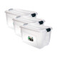 Set x3 Caja organizadora 50 lts de plástico reforzada TRANSPARENTE