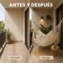 Hamaca Paraguaya Silla Colgante Reforzada Jardín Bolso + Acc Variante Color Blanco