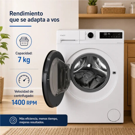 LAVASECARROPAS CANDY CARGA-FRONTAL BLANCO GWD474SB7 7/4KG