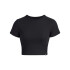 UA Rival Rib Baby Tee-WHT BLK-001