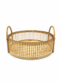 CESTA DE BAMBU CON ASAS BEIGE