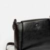 Bandolera Raix en efecto cuero liso Negro