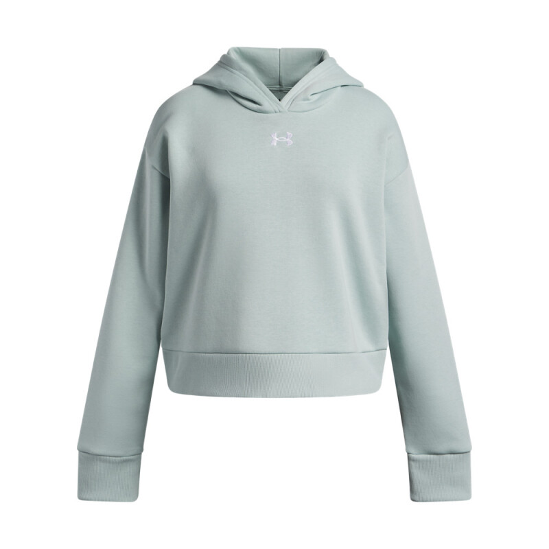 UA Rival Fleece Crop Hoodie-PNK BLU-477