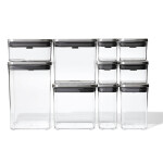 OXO STL JUEGO DE 12 RECIPIENTES POP DE ACERO N/A