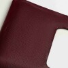 Cartera al hombro Minimal en Cuero Graneado Bordeaux