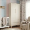 Ropero 2 Puertas 2 Cajones infantil - Theo Gris