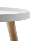 Mesa auxiliar BAKKEBJERG Ø40 blanco/natural Mesa auxiliar BAKKEBJERG Ø40 blanco/natural