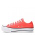 Championes de Mujer Converse Plataforma Chuck Taylor Lift Rojo Fuego - Negro - Blanco