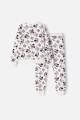 Conjunto m/l largo full print niña MINNIE BLANCO