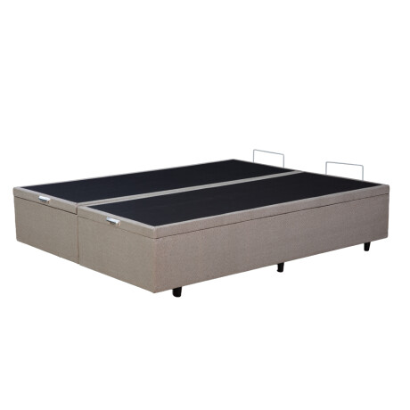 BOX BAÙL QUEEN SIZE BASE DE SOMMIER GUARDARROPA CAMA IMPORTADO BEIGE