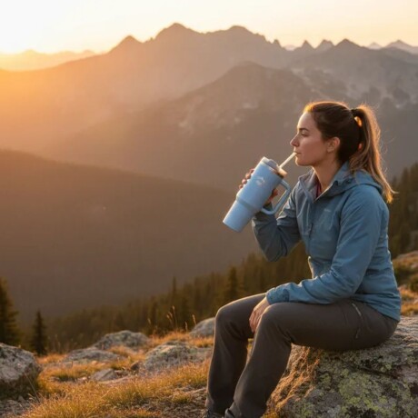 Termo Mega Sip 1180 ML Hike Color Celeste