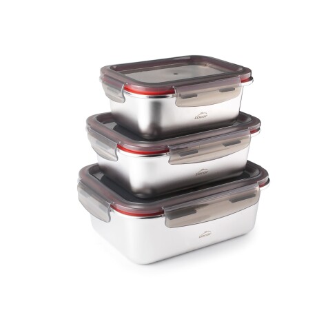 Taper Set 3 Unidades Ecoinox Lacor Taper Set 3 Unidades Ecoinox Lacor