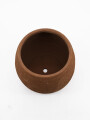 MACETA DECO CURVA MARRON
