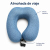 Almohada para Viaje con Memoria Azul