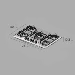 Anafe 5 Hornallas Inox Acero inoxidable