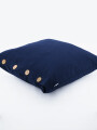 FUNDA ALMOHADON BOTONES AZUL