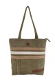 Bolso Tote de Lona Casual Verde