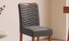 Silla Julia tapizada - Linea Milán Gris/Veludo