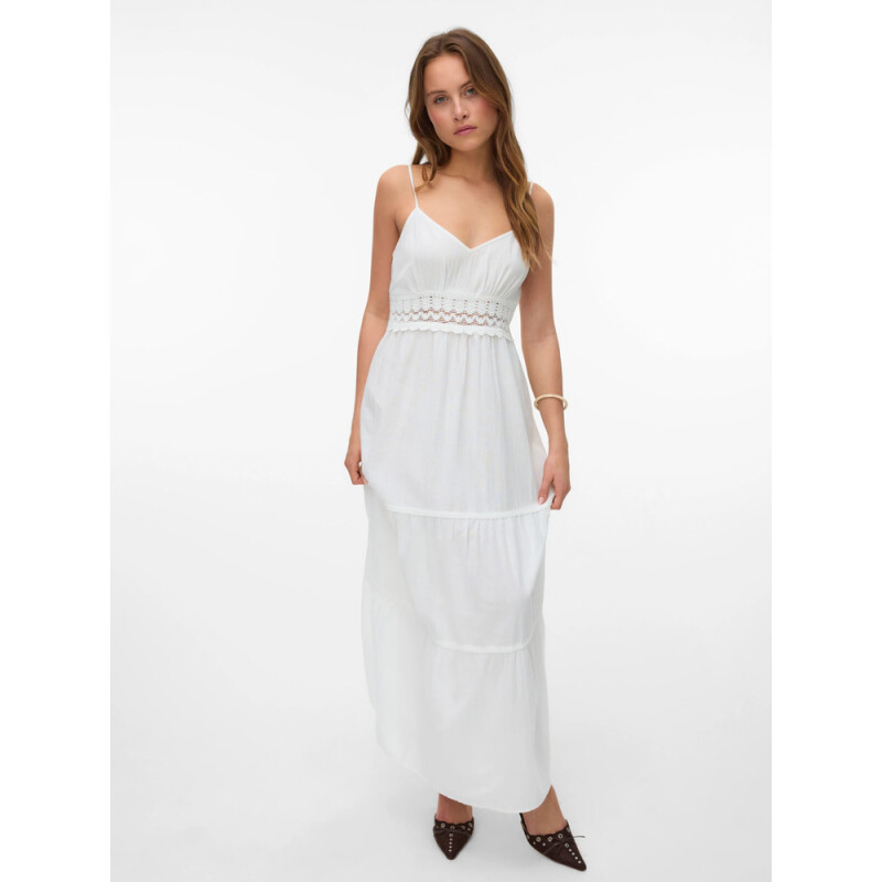 VMQUINCY SL LONG DRESS WVN GA SNOW WHITE