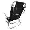 Reposera Baño de Sol Aluminio Zaka 5 Posiciones Negro
