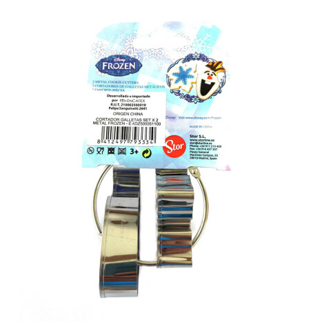 Set x2 Cortador de Galletas de Metal - Frozen U