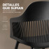 Silla Comedor X2 Cocina Aurora Marcela Nórdica Apoyabrazos Negro 1