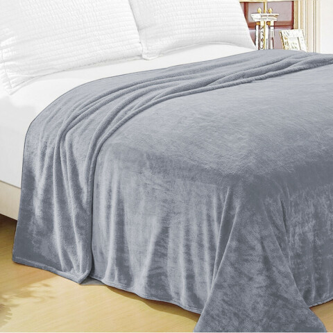 Frazada Flannel King Size Home Class 240 x 260 cm AZUL PIEDRA