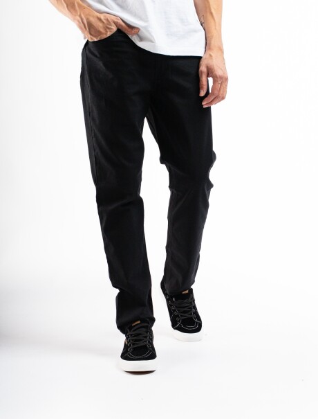 Pantalón Canvas Algodón Clásico Negro
