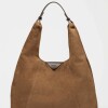 Bolso The Shopping en cuero gamuza Marron
