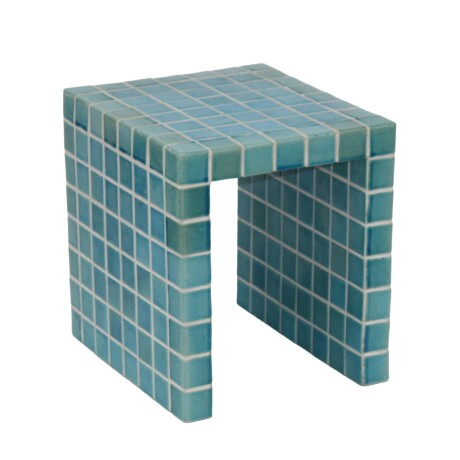 MESA LATERAL CERAMICA CELESTE ILIOS TURQUESA
