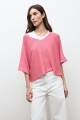 Sweater oversized rosado melange