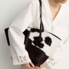 Shopper Neo Craft en cuero vaca pelo Negro