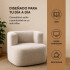 Sillón Puff ComboHome Kumo Redondo Corderito Diseño Premium Blanco 1