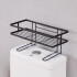 Estante organizador de pared para baño Negro