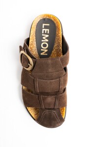 Zueco Con Hebilla Chocolate