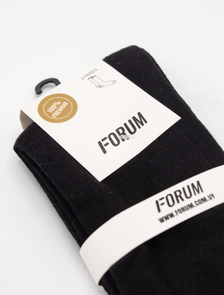 Media Casual Square Pack x 2 Pares Negro