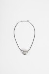Collar cordón dije bold plateado