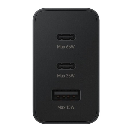 Cargador Samsung Trio 65 W Carga Súper Rápida 2 USB-C + USB-A Cargador Samsung Trio 65 W Carga Súper Rápida 2 USB-C + USB-A