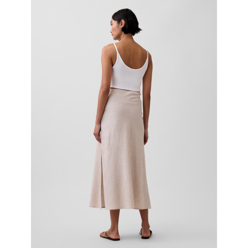 MAXI SLIP SKIRT - LINEN FLAX LINEN