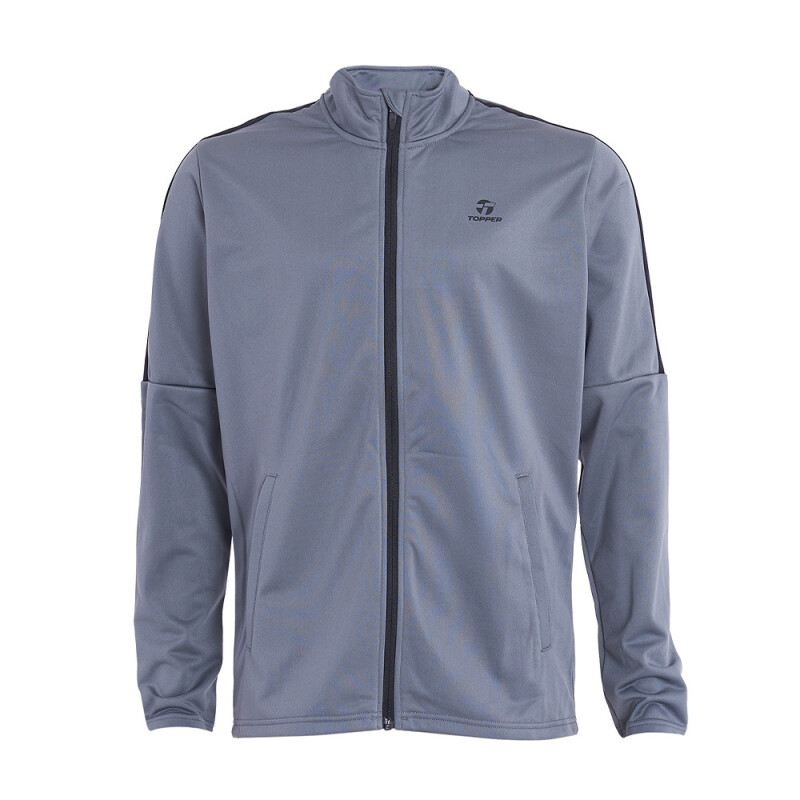 CAMPERA MEN TRNG TEAM gris castle GRIS CLARO/NEGRO/NARANJA