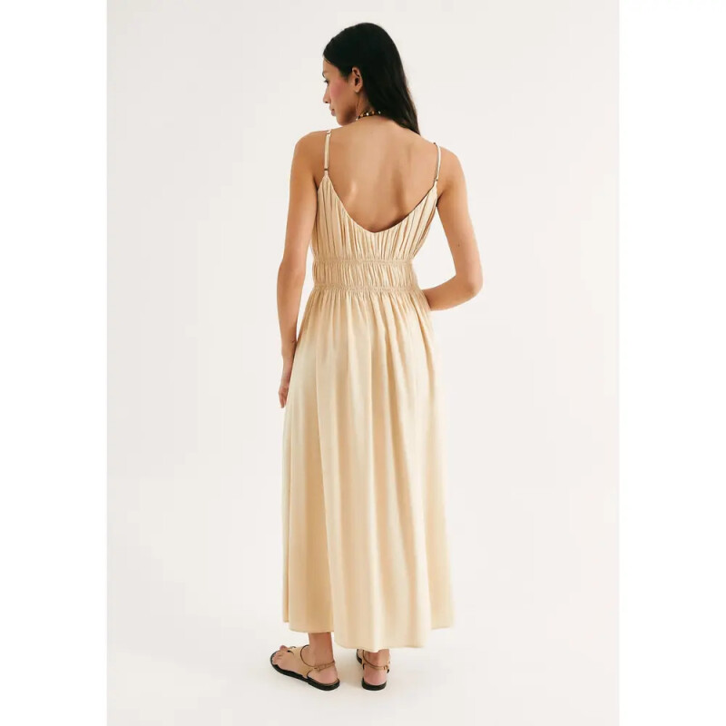 VESTIDO FEM CAQUI CLARO