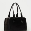 Bolso Capri en cuero arrugado Negro