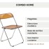 Silla Comedor Cocina Plia Umea Acrílico Retro Vintage Plateada
