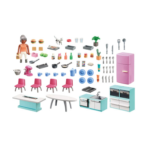 Cocina y Comedor de Casa Playmobil 105 Piezas U