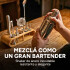Set de Coctelería Kit 12 pcs Acero Inoxidable C/ Base Madera Plateado