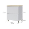 Bajo mesada 70 cm - 1 Puerta 1 Cajón - Rainha Blanco